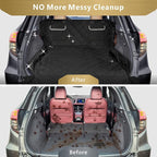 F-color SUV Cargo Liner for Dogs - Heavy Duty Cargo Cover for Mid-Size SUVs | Water Resistant, Bumper Flap, Non-Slip Mat, Car Trunk Dog Car Seat Cover Prevents Scratches Pet Hair Mud Dirt for Sedans Vans
