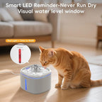 2.5L/84oz Cat Water Fountain, Ultra Quiet Pump & LED Blue Light | Pet Water Fountain with Ultra Quiet Low-Water Auto Shutoff Pump& LED Blue Light - for Pets Small Animals & 8 Filters