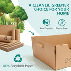 3-Pack Jumbo Disposable Cat Litter Box, Waterproof Cardboard Litter Box, Foldable & Portable for Travel and Home, Recyclable Disposable Litter Box