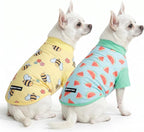 Spark Paws Sunblock Dog T-Shirt, SPF30 Protection, Lightweight Breathable Quick Dry for Dogs with Sensitive Skin - Bees & Watermelon (Set of 2) - Size S