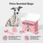 VETRESKA Lavender Scented Dog Poop Bags, Leak Proof, 540 Counts | Extra Thick and Large Pet Waste Bags for Dog Walking and Cat Litter, 36 Rolls