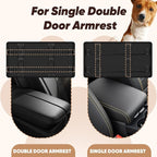 QUMY Middle Center Console Dog Car Seats for Small Dogs Up to 11lbs, Khaki | Portable Dog Booster Car Seat, Multi-Purpose Puppy CarSeat with Adjustable Harness, Small Dog Cat Pet Car Carriers for Travel