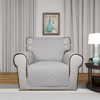 PureFit Reversible Chair Sofa Cover Dog Couch Covers for Sofa, 25.5 in | Light Gray/Light Gray, Water Resistant Couch Protector, Washable Pet Couch Cover with Non Slip and Elastic Straps For Kids