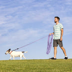 Long Dog Leash for Training 20Ft-Reflective Nylon Rope with Swivel Hook-Recall Agility Lead for Large Small Medium Dogs Outside Walking Hiking-Purple Diam 1/2"