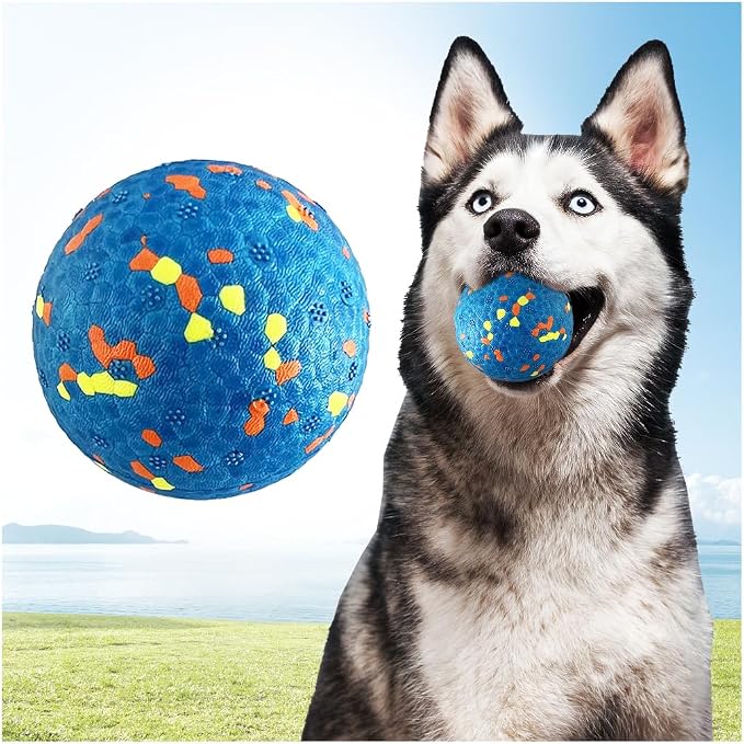 Mankoda Dog Balls, 3" Indestructible Tennis Balls for Aggressive Chewers | Floating Fetch Toys, Durable ETPU Rubber, Bouncing & Lightweight, Interactive Chewing Safe for Medium Large Dogs - 1 Pack