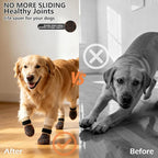 EXPAWLORER Non-Slip Dog Socks for Hardwood Floors to Prevent Licking, Dog Shoes for Hot Pavement Quick Walking, Dog Booties Boots & Paw Protectors with Grippers for Small Medium Large Senior Dogs XL