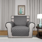 PureFit Reversible Chair Sofa Cover Dog Couch Covers for Sofa, 25.5 in | Gray/Ivory, Water Resistant Couch Protector, Washable Pet Couch Cover with Non Slip and Elastic Straps For Kids