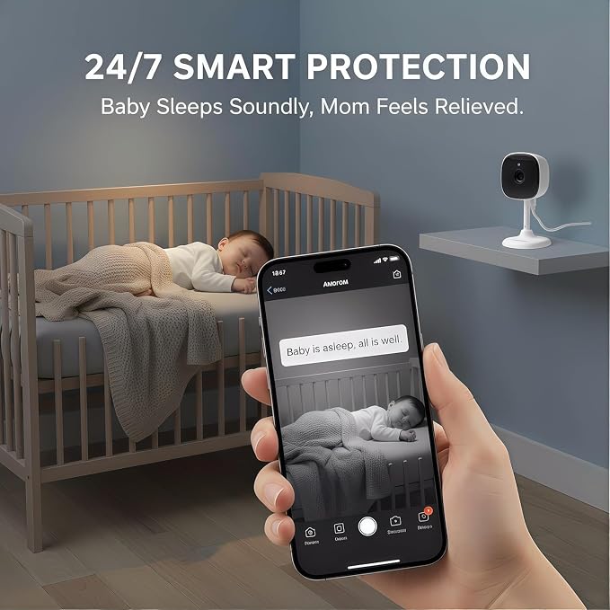 Home Security Camera, Alexa Camera for Baby/Kids/Elderly/Dog/Cat Monitoring | AI Motion Detection & Alarm, 2-Way Audio, Night Vision, 2.4G WiFi App Control, Cloud & SD Card Storage, 4 Pack