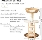Modern Cat Tree for Indoor Cats, 30 in Cat Tower with Basket Bed | Interactive Play Base, 8cm Thick Sisal Scratching Posts, Climbing Ladder, Teaser Toy, Replaceable Cooling & Plush Mats
