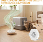 Cat Litter Deodorizer Pet Odor Eliminator for Dogs Poof Rechargeable Ozone Air Purifier for Litter Box Cordless with Negative Ion and Ozone Modes Kennel Home Smoke Car