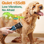 Gimars 4 in 1 Powerful 7000RPM Dog Clippers for Grooming with Replacement Blade, Professional Cordless Low Noise 55dB Pet Clippers, Dog Hair Clipper and Dog Shaver Kit for Thick Hair, Cat and Horse