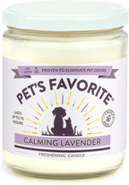 Pet's Favorite Pet Odor Candle, Clean Burning, Long Lasting Scented Candles with a Cotton Wick. (Calming Lavender/French Vanilla, Pack of 2)