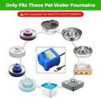Cat Water Fountain Pump Replacement(No Led & with Brush)， DR-DC 160 | IP68 Submersible Water Motor For Stainless Steel & Ceramic Cat Water Fountain, Ultra Quiet Blue Pet Fountain Pump, Easy Clean