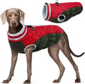 FUAMEY Dog Winter Coat Fleece Warm Large Dog Coat with Harness Built in | Dogs Cold Weather Fleece Coats Zip up Reflective Dog Winter Vest Windproof Water Resistant Snow Coats Christmas XXXL