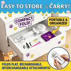 2-in-1 Electric Cat Wand, Rechargeable Auto Toy, Suction & Hanging