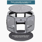 Petsfit Portable Dog Playpen for for Large Dogs/Cat/Rabbit/Chick, with Water Bottle Holder and Carrying Case, for Travel/Indoor/Outdoor Use, Large (45.5"x45.5"x28.5")