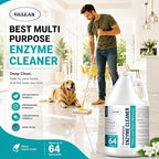 Multi-Purpose Probiotic Enzyme Cleaner, Made in USA - Pet Stain and Odor Remover - Concentrated - Professional & Home Strength Drains, Floors, Bathrooms, Toilets Trash Can, (1 gallon, Fresh fragrance)