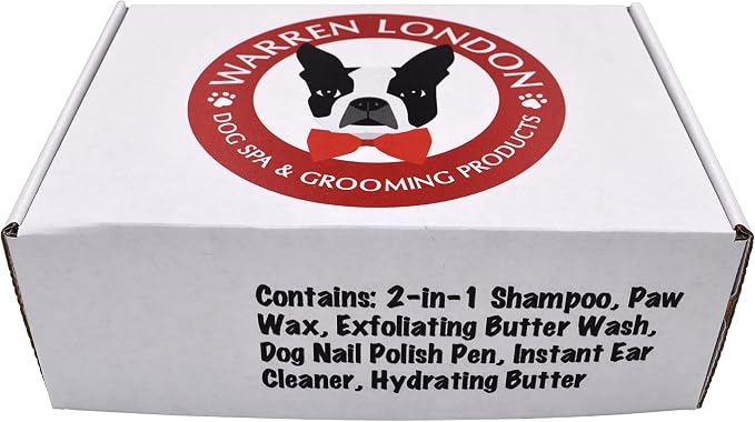 Warren London Pawdicure Gift Box for Dogs, 8-Piece Paw Spa Kit
