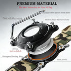 AirTag Dog Collar for Large Dogs Tactical Dog Collar with AirTag Holder | Upgrade Waterproof,Control Handle ,Quick-Release Metal Buckle，1000D Nylon Fabric,Soft-Padded Webbing，Velcro Patch(CAMO,XXL)