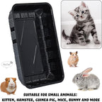 Tessco for you 30 Pack Disposable Cat Litter Boxes, Plastic Leakproof Litter Trays for Cats, Disposable Travel or Temporary Litters Pan for Kittens and Small Pets, 16.7 x 10.5 x 3.4 Inch(Black)