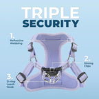 Voyager Step-in Flex Adjustable Dog Harness - Lavender, Large | 20 - 25" in Chest, Fully Adjustable, Reflective Bands, All Weather Breathable Air Mesh, Lightweight, Fast Drying