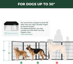 FXW Homeplus Indoor Dog Playpen, 40" H, 12 Panels, for Medium & Large Dogs | Stress-free play, Heavy-duty, Semi-open design, Easy setup, Threshold-free gate, Expandable, Patented