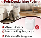 8 Pcs Deodorizer Compatible with Cumrige Fumoi Automatic Cat Litter Box | Cute Cat Shaped Design, Long-Lasting Camellia Flower Scent