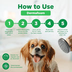 DermaFoam Dog Shampoo 16 oz | Pet Supplies for Odor Control & Greasy Coats – Sulfate Free Moisturizing Formula Pet Shampoo, Fresh Cucumber Scent 500ml
