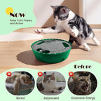 Pawaboo Interactive Cat Toy with Running Mouse, Automatic Track Kitten Toy | Electronic Motion Cat Toy for Indoor Cats, Pop and Play Hide Seek Cats Toys Hunting Mouse for Kitty Play Exercise, Green