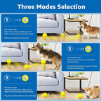 Dolita Interactive Dog Toy with Remote 3 Modes Moves Vibrating Ball, Self Bouncing Dog Ball, Smart Automatic Rolling Ball, E-TPU Material for Large/Medium Dogs