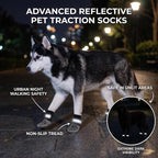 Anti Slip Dog Socks to Prevent Licking Paws Reflective Safety Dog Shoes for Hot Pavement Winter Dogs Boots & Paw Protectors with Grippers for Hardwood Floors Small Medium Large Dogs (Star, XL)