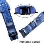 Tactical Dog Collar and Leash Set for Large Dogs with Handle,Dark Blue,L | 1000D Heavy-Duty Nylon Fabric,Quick-Release Metal Buckle,Adjustable Fit,Soft-Padded Webbing,D-Ring,for Training & Hiking