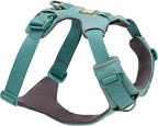 Ruffwear, Front Range Dog Harness, Reflective Soft Padded Everyday Harness with Dual Leash Clips, Adjustable and Lightweight Fit for Training or Walking for All Dogs, River Rock Green, Small