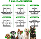 SHAINFUN Elevated Dog Bowls for Medium/Large Dogs with Mat, 6 Height Adjustable Raised Dog Bowls, Three Large 58oz Food Water Stainless Steel Bowls