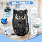 3 in 1 Cat Steam Brush for Shedding, Pet Steam brush for Dog & Cat Shedding & Grooming, for Long & Short Haired Pets, Spritz Defur Comb (black)