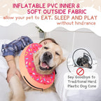 Supet Inflatable Dog Cone Collar for Large Medium Small Dogs, Soft Cone Collar for Dogs Cats, ECollar Doggie Neck Donut Dog Cone Alternative After Surgery