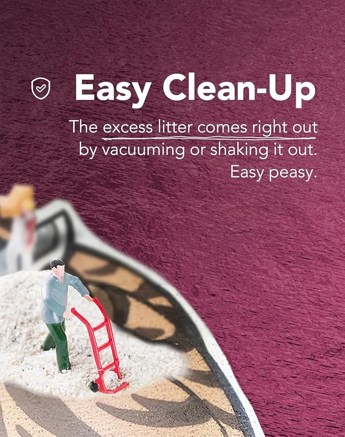 Lukamoo® Cute Cat Litter Mat (30’’x20’’), Large/L, for Kitty Litter
