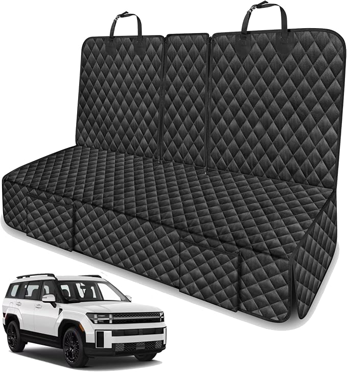 Dog Car Seat Cover for Back Seat for Hyundai Santa Fe Tucson Kona 2000-2027 | Accessories Waterproof Non-Slip Pet Bench Backseat Covers 2026 New