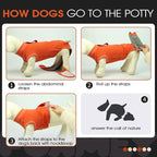 FUAMEY Dog Recovery Suit Male,Dogs Surgery Neuter Suits Puppy Spay Shirts for Female Protect Dog's Skin Anti Licking Abdominal Wounds Doggie Onesie Pet Bodysuit Alternative to Cone Orange XS