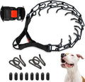 Supet Prong Collar for Dogs, Adjustable Dog Pinch No Pull Training Collar with Quick Release Buckle, Rubber Tips and Extra Links for Small Medium Large Dogs