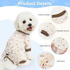 Bienbee Dog Pajamas, 4 Pack Adjustable Onesies for Small to Large Dogs 3XL | Dog Shedding Suit with Soft Fabric, Breathable & Stretchy, and Adjustable Back Length for Sleeping Lounging and Daily Use