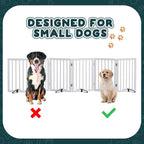 Semiocthome Wood Dog Gates for The House Extra Wide, 6-Panel Freestanding Pet Gates with 4PCS Metal Stands for Doorways and Stairs, 24" H Foldable Dog Fences Indoor, Expands Up to 110" (W)- White