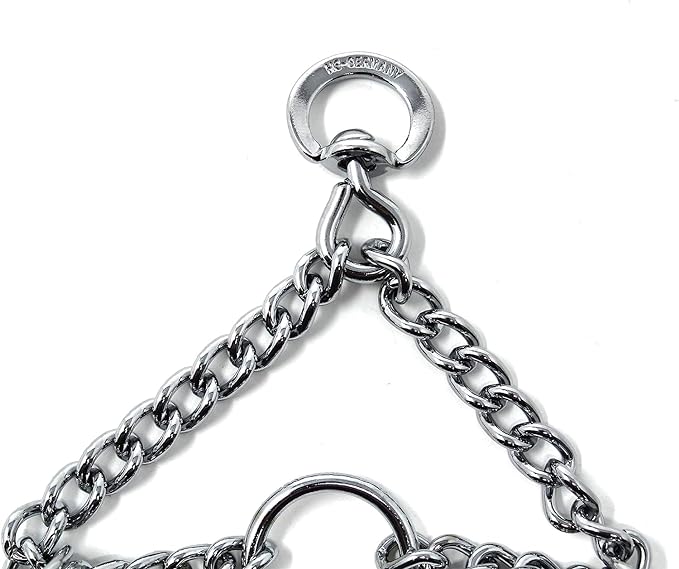 Herm Sprenger Prong Dog Training Collar - 16" Long with 2.25mm Gauge (for Dogs up to 40lbs) - Fits 13" Neck, Extendable to 19" Neck with Additional Prong Links - Chrome Plated Steel, Made in Germany