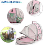 Lollimeow Cat Carrier Backpack, Expandable Bubble Pet Carrier for Cats and Small Dogs, Airline Approved Travel Backpack for Hiking, Walking & Outdoor Adventures - Supports up to 14 lbs