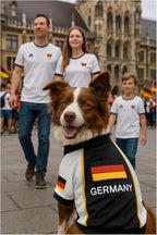 Parisian Pet Team Germany Dog Jersey - Breathable Mesh Puppy Football Jersey - Lightweight Stretch Sporty Dog Clothes - Summer Shirts for Small Dogs - Soccer Jersey for Dogs - Sportswear Pet Clothes