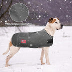 BEAUTYZOO Dog Winter Coat for Medium Dogs Waterproof, Warm Reflective Great Dane Oxford Canvas Jacket, Fleece Dog Cold Weather Coats Windproof for Female Male Dogs, Grey M