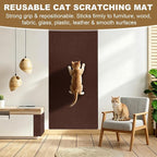 78.7"x15.8" Cat Scratching Mat Self Adhesive Furniture Protector Trim Fit | Stop Cat Scratching Furniture With Thick Felt Protector, Strong Adhesive, Easy Trim, Protects Couch Sofa Wall Instantly