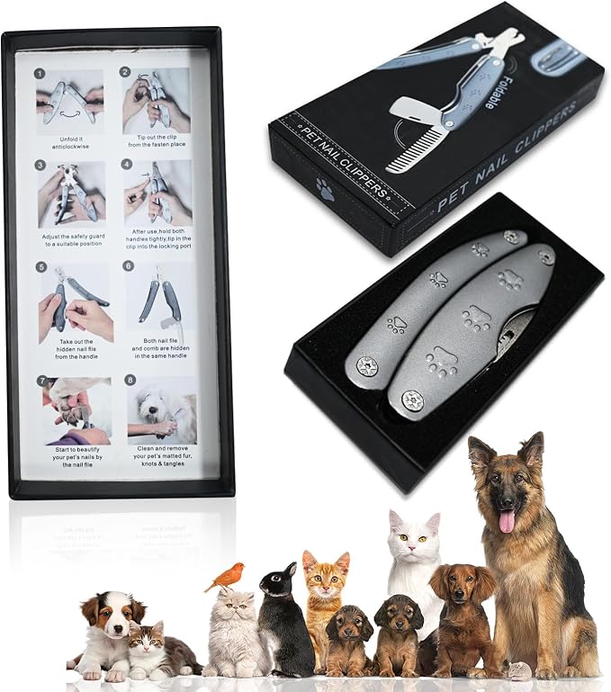 Best Dog Nail Calipper for Large Dogs with Thick Nail | Low Noise for Sensitive Dog, Super Sharp Smoothest Heavy Duty for Thick Nail, Compact Gentle Look for Anxiety Dogs