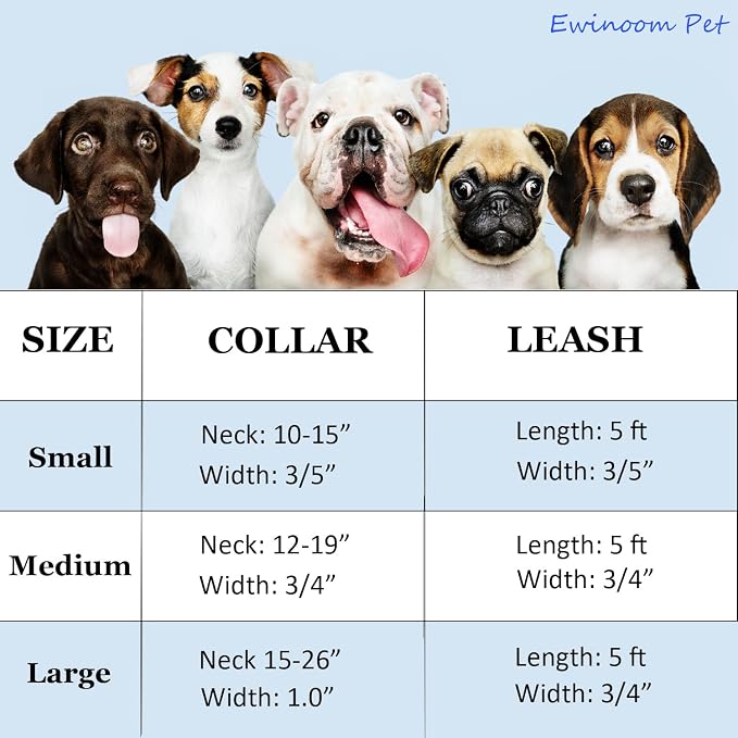 Soft Dog Collar and Leash Set Adjustable Woven Tweed Dog Collars with Metal Buckle and Lead for Small Medium Large Dogs,Pink