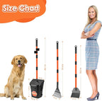 SlowTon Dog Pooper Scooper - 37.4" Long Metal Handle Adjustable Rake & Spade & Swivel Bin with 20 Waste Bags, Portable Pooper Scooper for Gravel Lawn Grass, Suit for Small Medium Large Dog | Adjustable, Portable, Non Breakable, with 20 Waste Bags, Swiv...